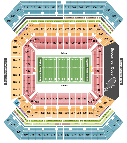 Raymond James Stadium Gasparilla Bowl Seating Chart